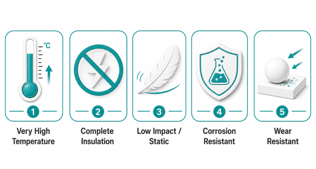 five conditions where ceramic pins fit high temperature insulation low impact